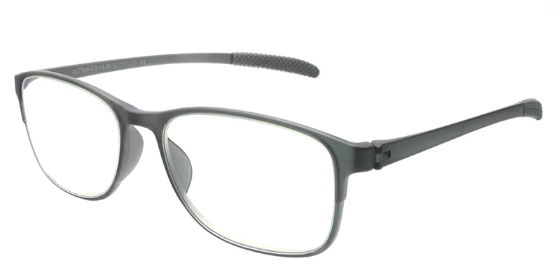 gray rectangular frames glasses