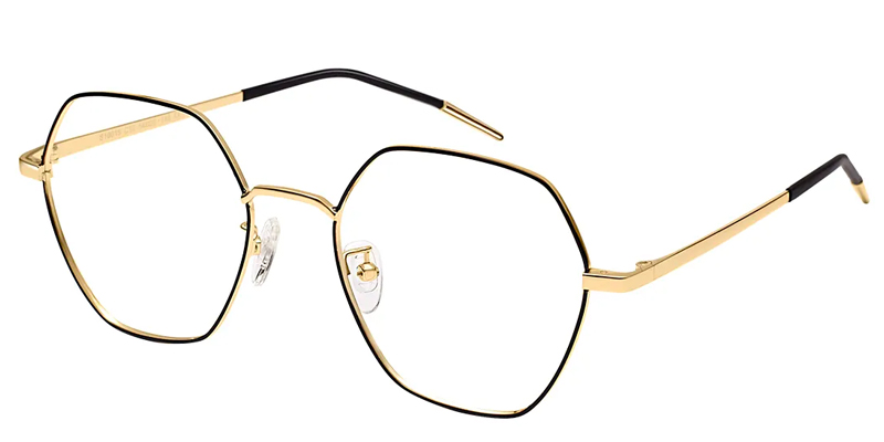 Gold frames glasses