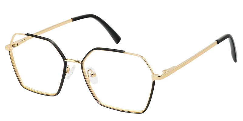 Black and gold glasses