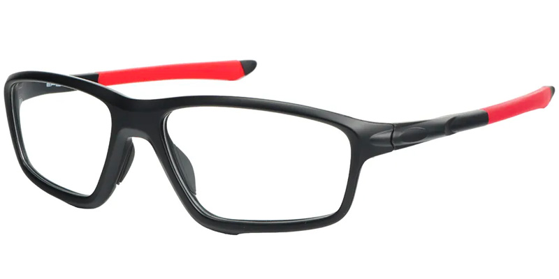 Rectangle Black-Red Glasses