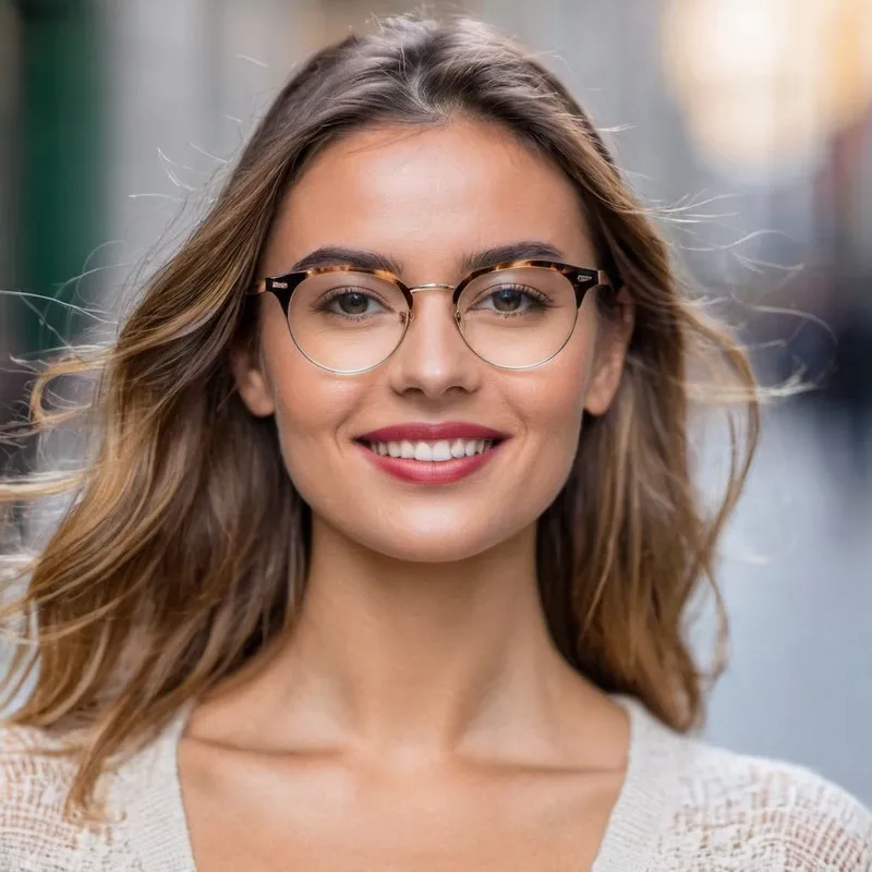 What glasses look best on round faces?