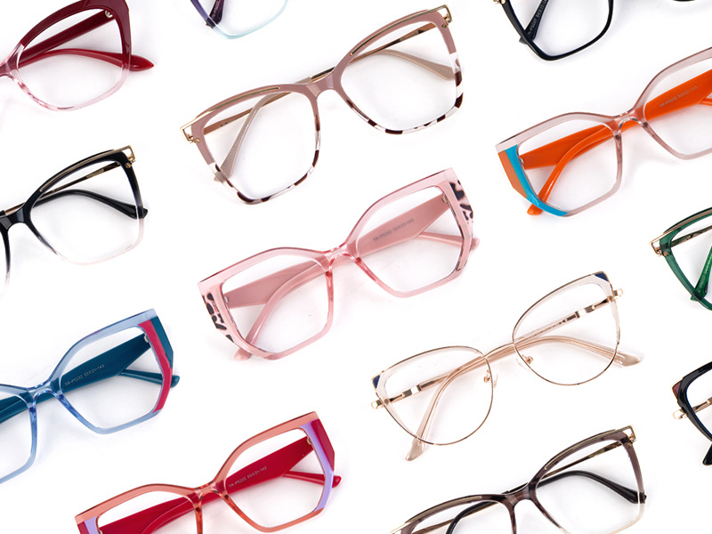 glasses frame with diffirent colors