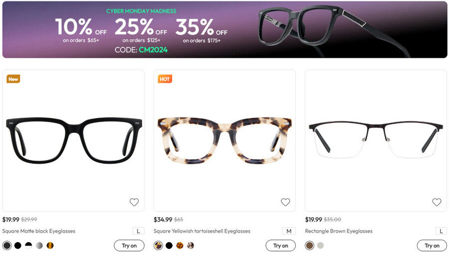 Cyber Monday Deals at EFE Glasses