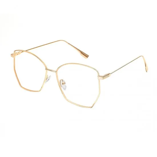 geometric gold eyeglasses