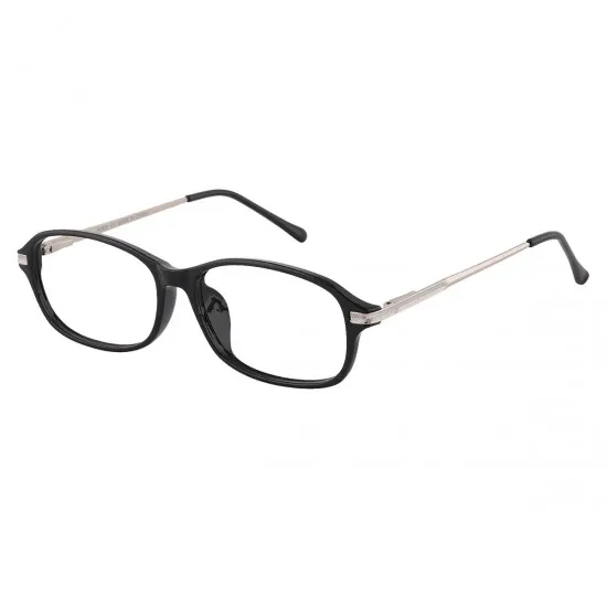 rectangle black-silver eyeglasses
