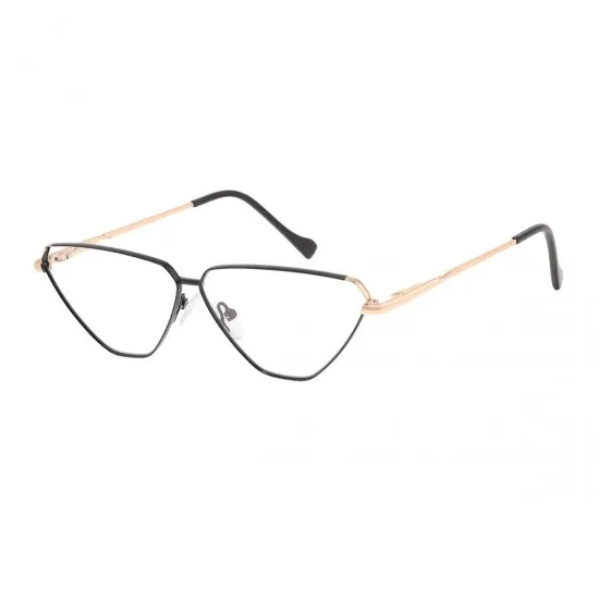cat-eye black-gold eyeglasses