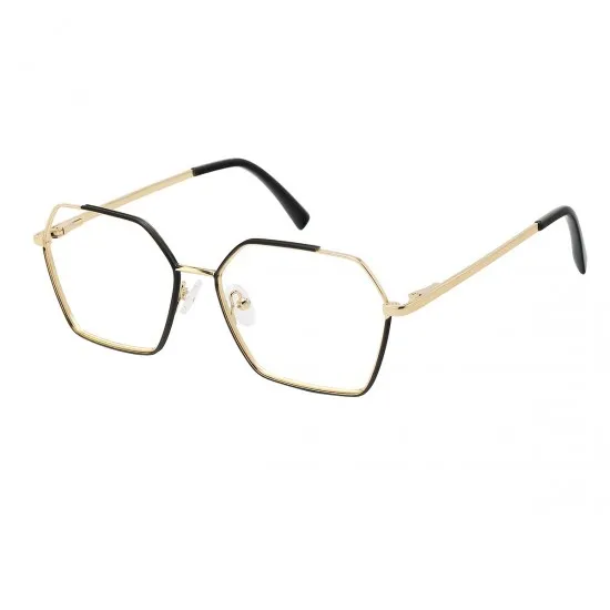 geometric blackgold eyeglasses