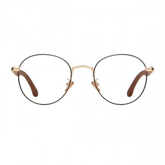 round black-brown eyeglasses