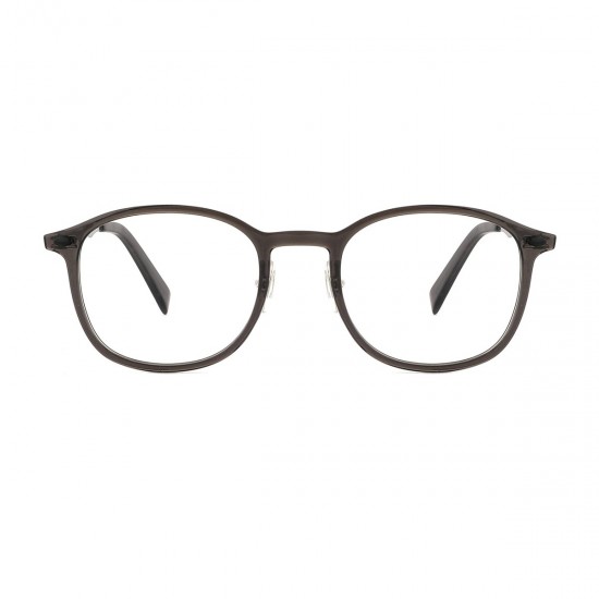 oval black-silver eyeglasses