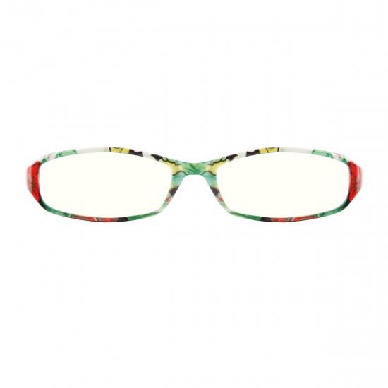 rectangle green-floral reading-glasses