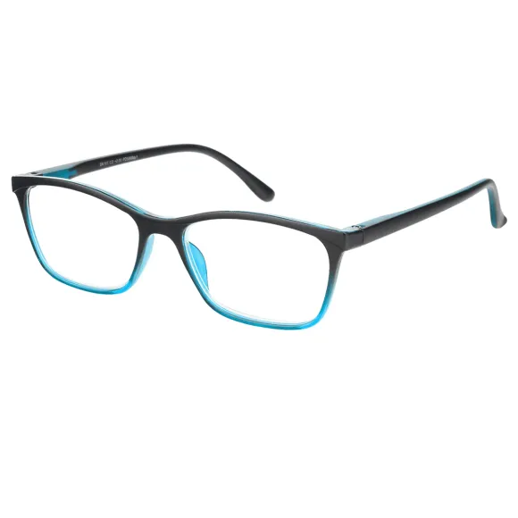 rectangle black-blue reading glasses
