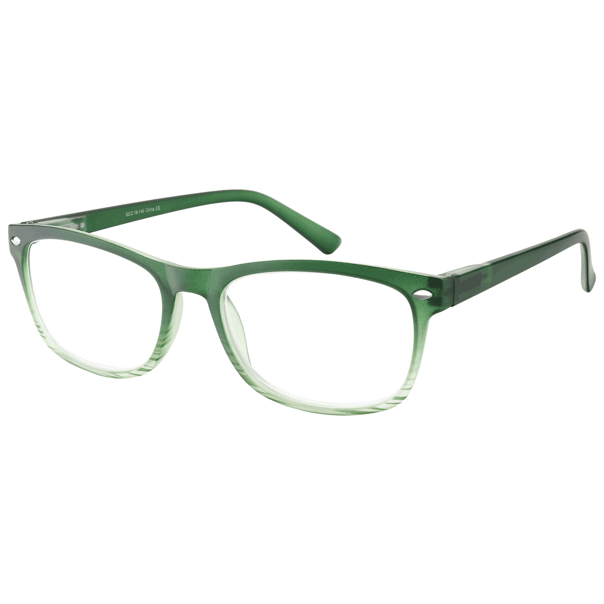 Bias - Square Green Reading Glasses for Men & Women