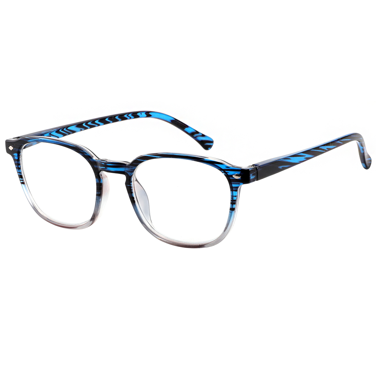 Prairie - Square Blue Reading Glasses for Men & Women
