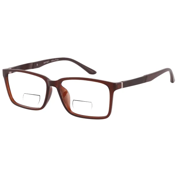 rectangle brown reading glasses