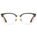 Pan - Browline Black-Gold Reading Glasses for Men