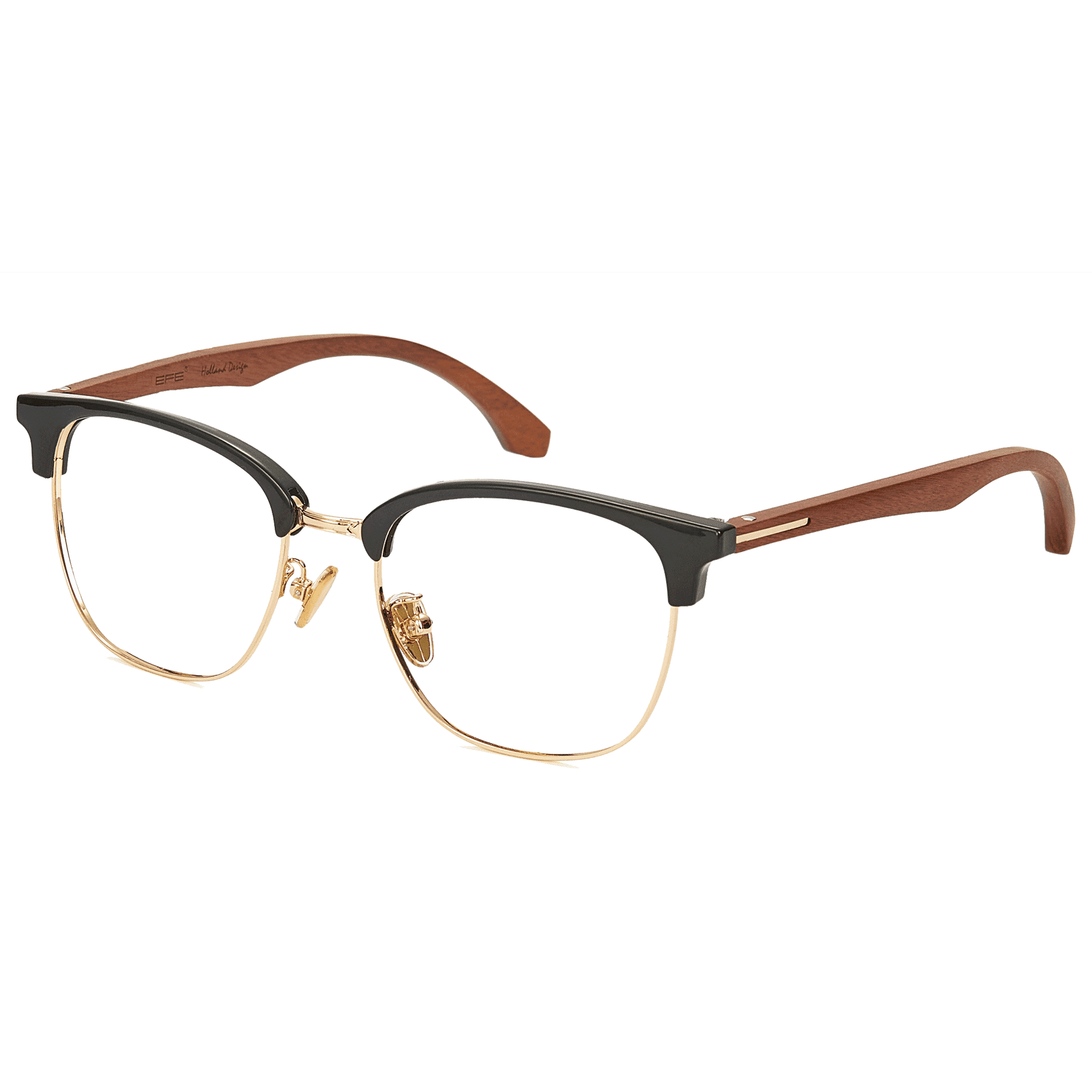 Pan - Browline Black-Gold Reading Glasses for Men