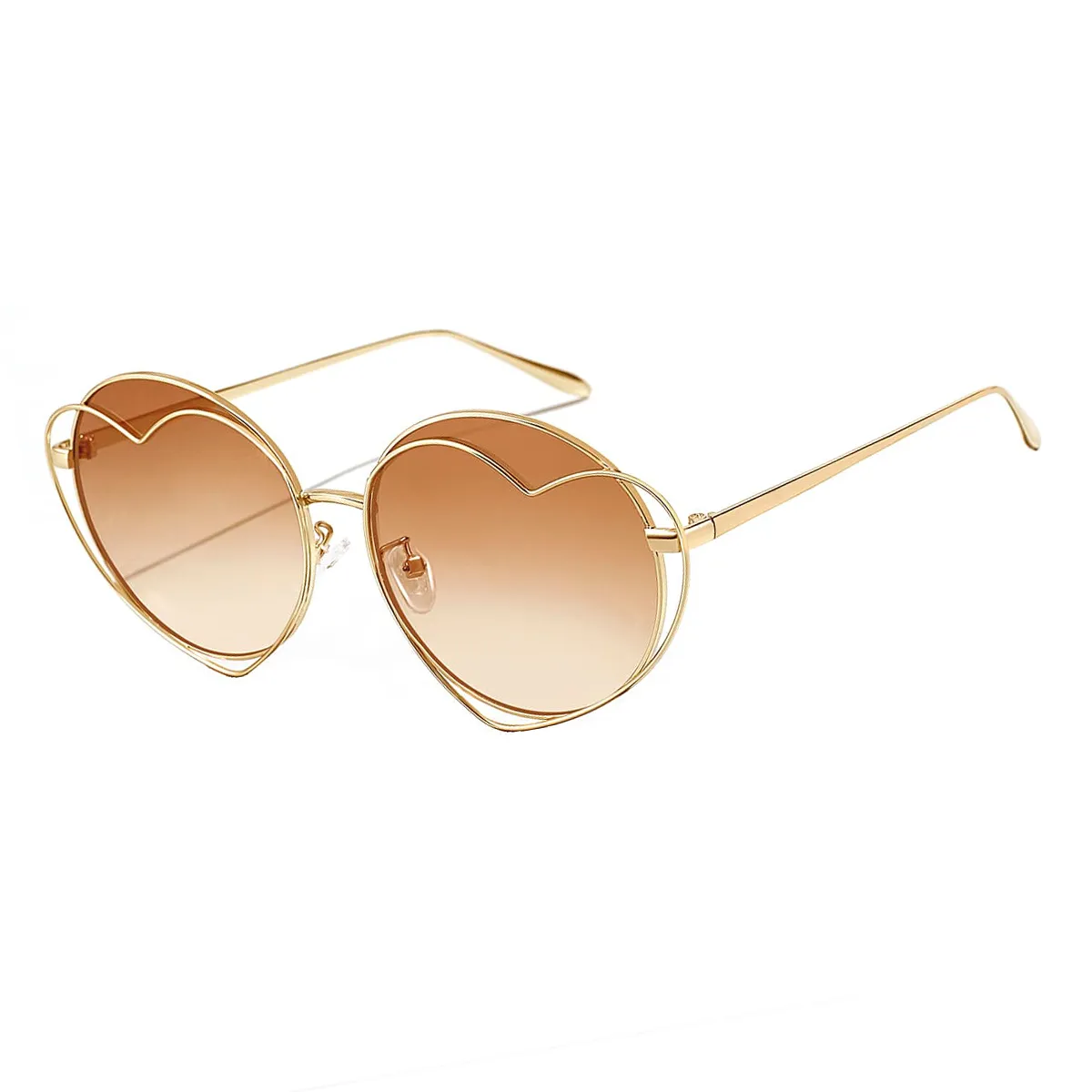 Myra - Round Gold Sunglasses for Women