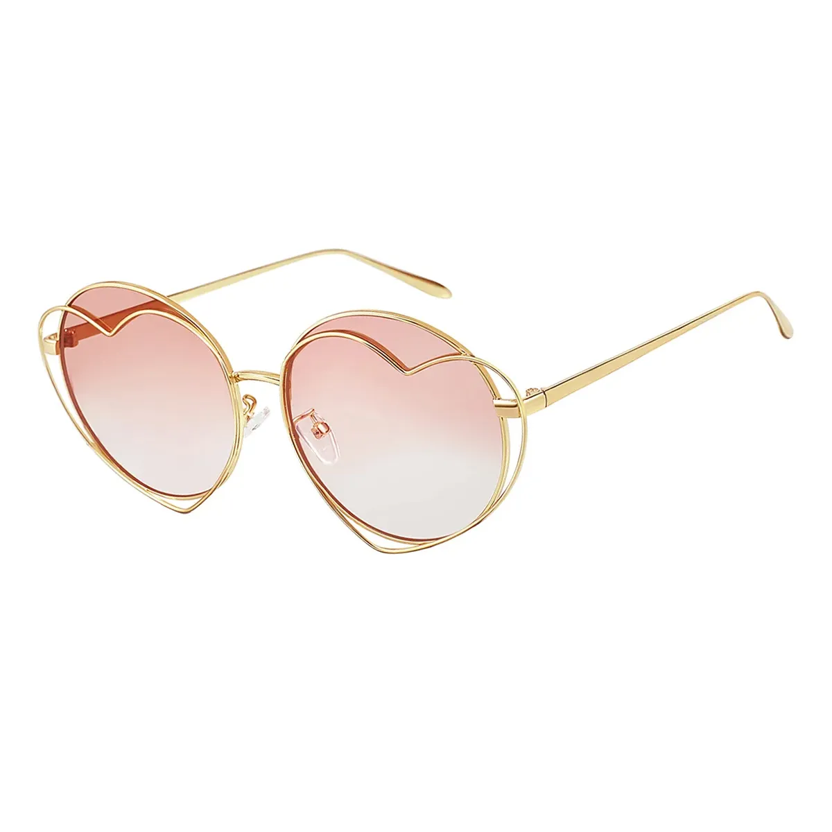 Myra - Round Gold/1 Sunglasses for Women