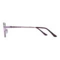Alma - Rectangle Pink Glasses for Women