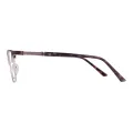 Roberta - Rectangle Brown/Gold Glasses for Women