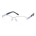 Val - Square Purple Glasses for Women