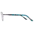 Rebekah - Cat-eye Black/Silver Glasses for Women