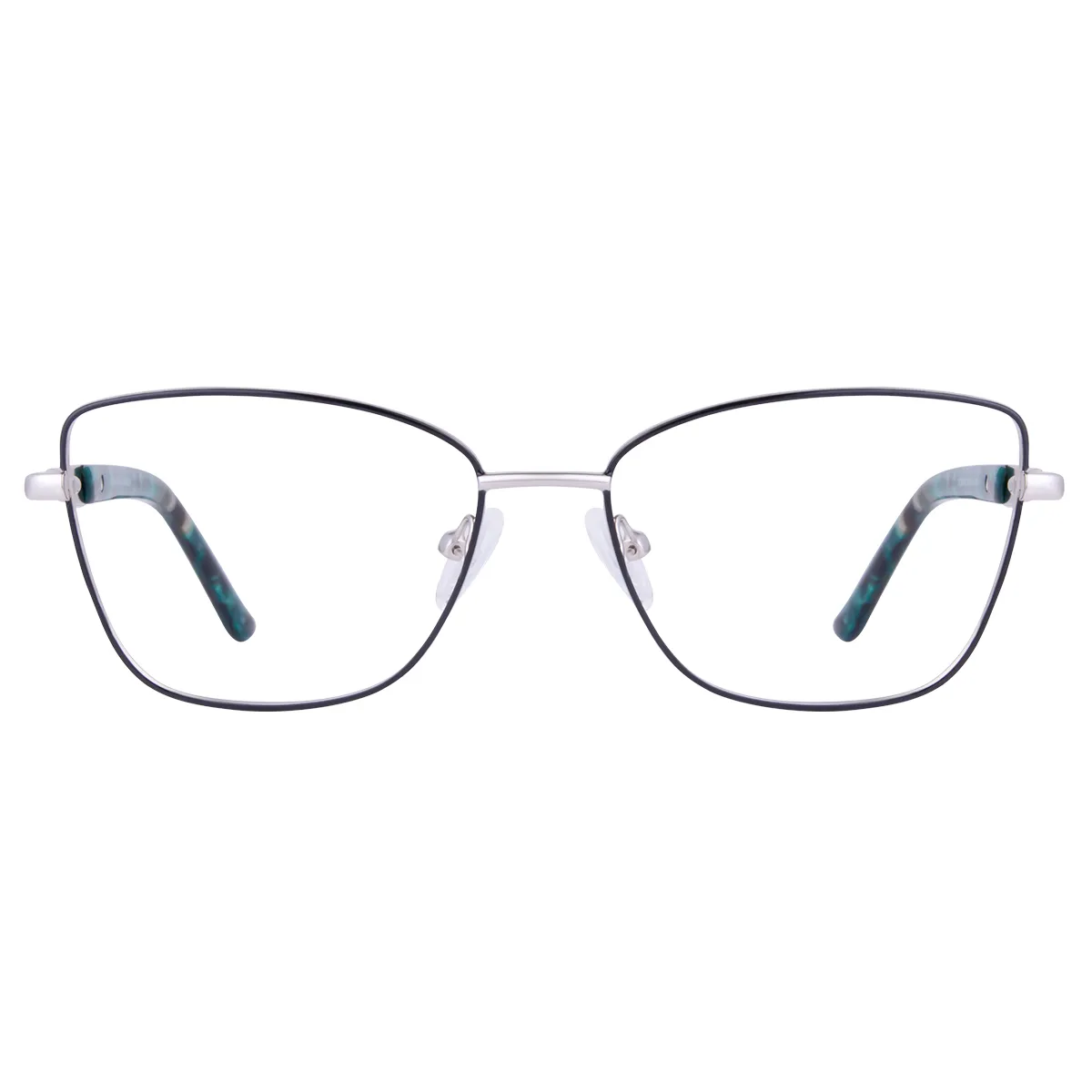 Rebekah - Cat-Eye Black-Silver Glasses for Women