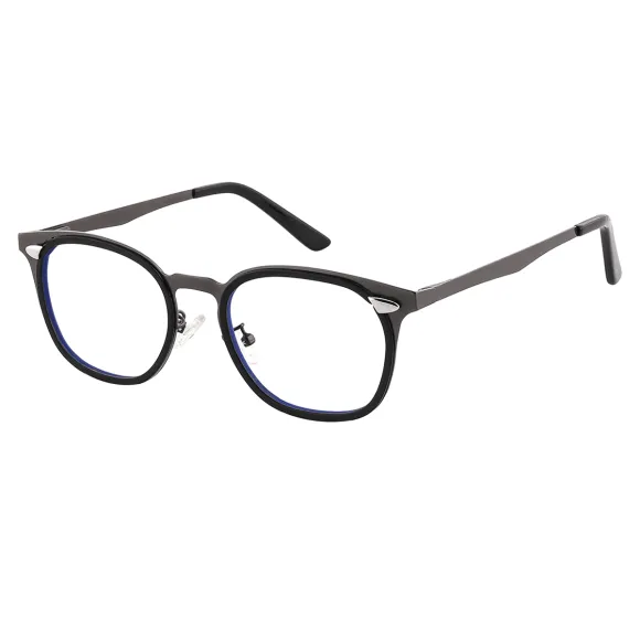 oval black-blue eyeglasses