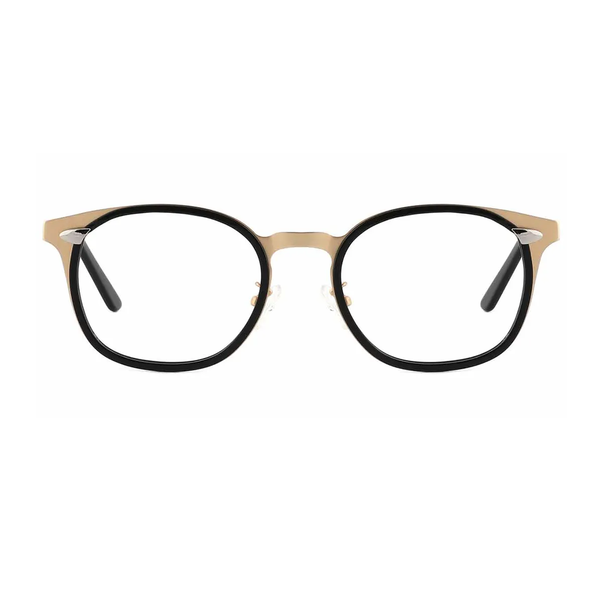 Fashion Oval Black-Gold  Eyeglasses for Women & Men