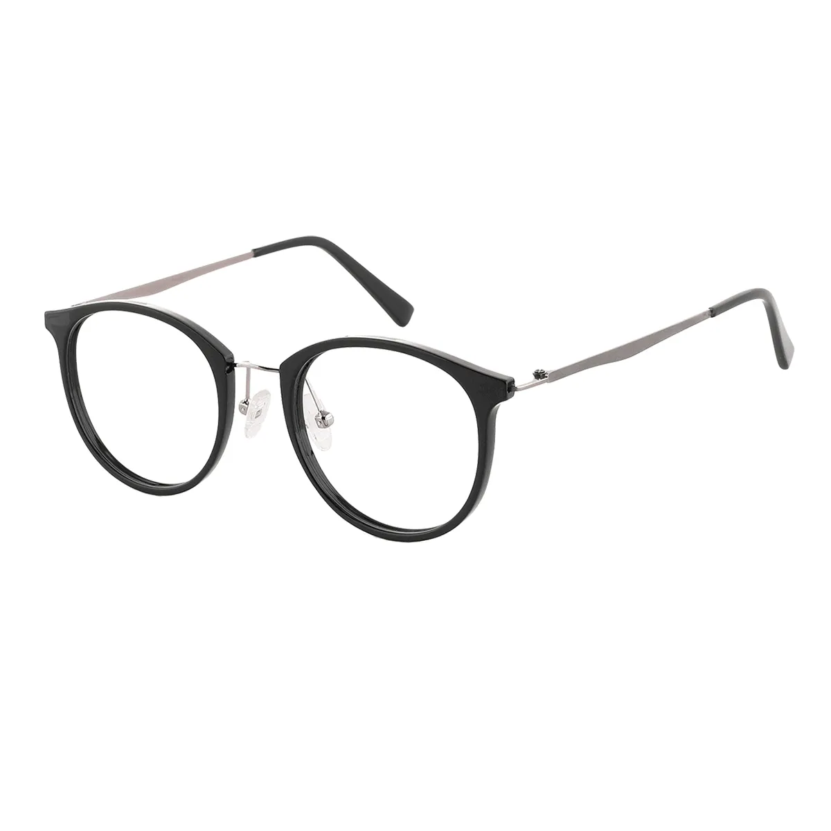 Janet - Round black/Gray Glasses for Women - EFE