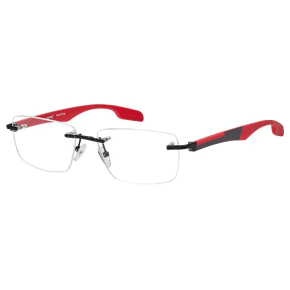 rectangle red eyeglasses