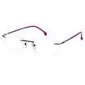 Geller - Rectangle Red Glasses for Men