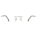 Geller - Rectangle Black Glasses for Men