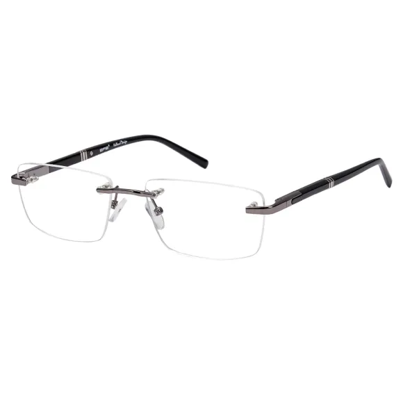 rectangle gray-black eyeglasses