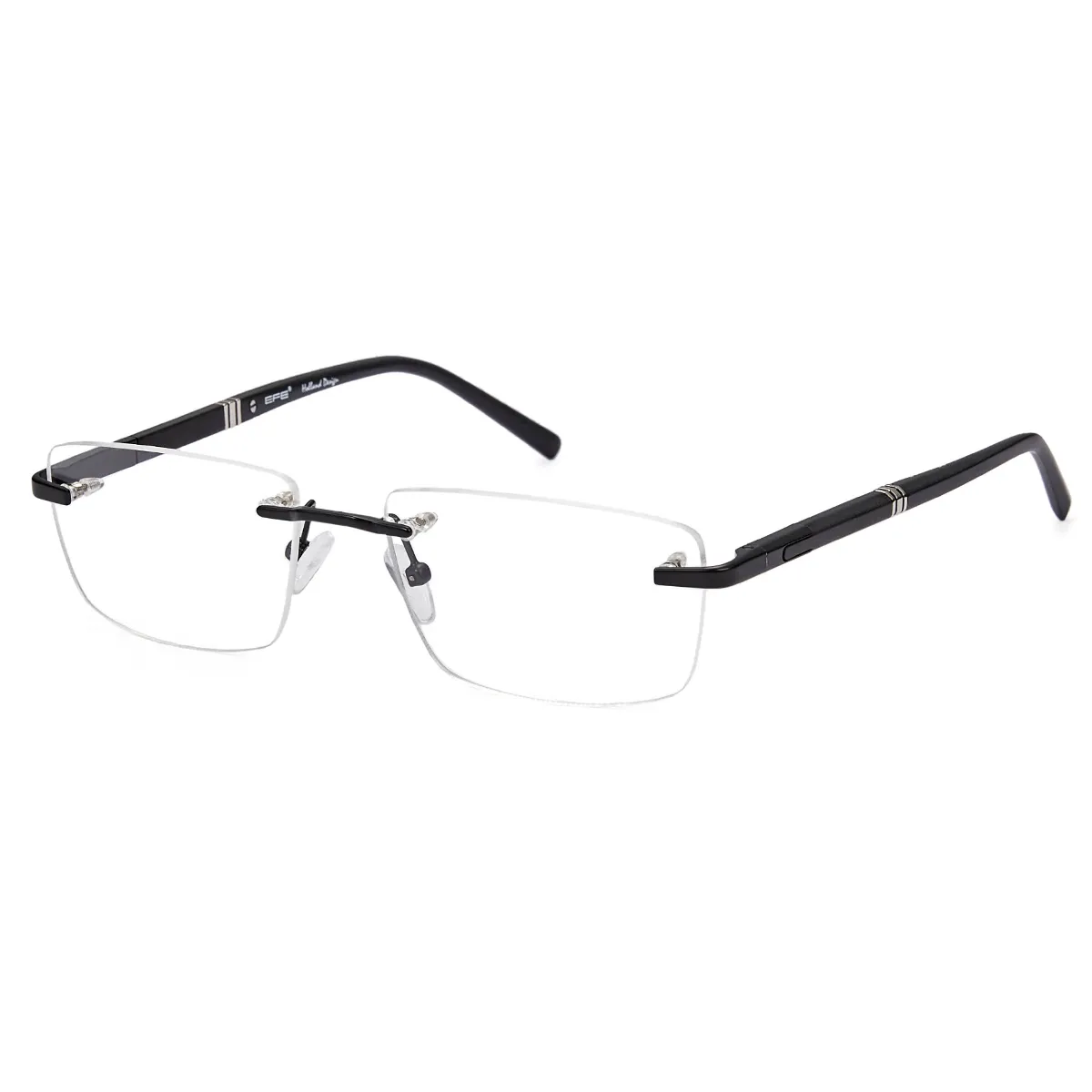 John - Rectangle Black Glasses for Men & Women