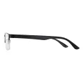 Mike - Half-Rim Black Glasses for Men & Women