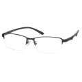 Samuel - Half-Rim Black Glasses for Men