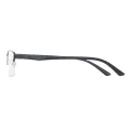 Samuel - Half-Rim Black Glasses for Men