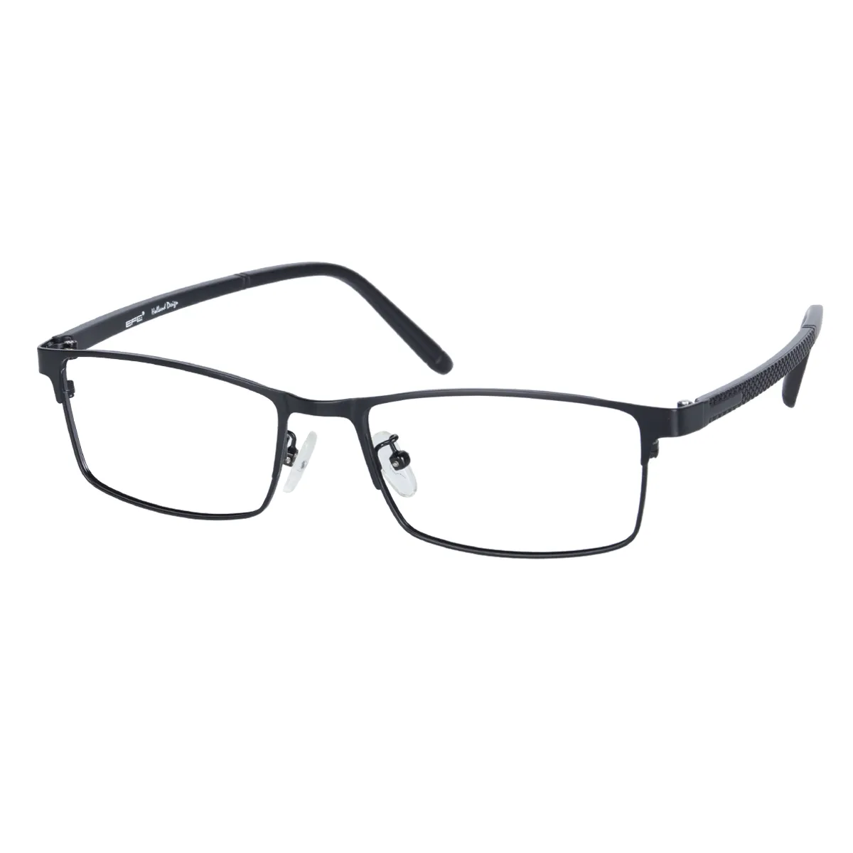 Don - Rectangle Black Glasses for Men