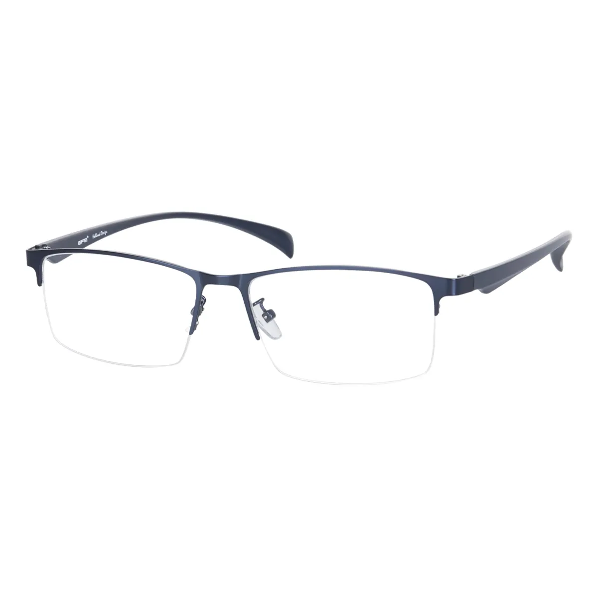 Kavin - Half-Rim Blue Glasses for Men