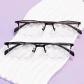 Klain - Half-Rim Brown Glasses for Men & Women