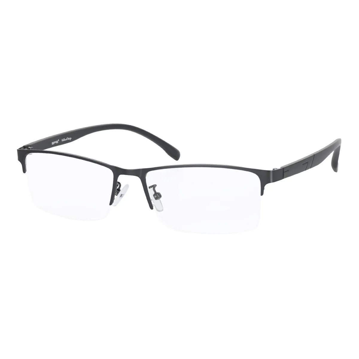 Frank - Rectangle Black Glasses for Men