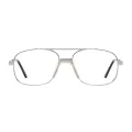 Atticus - Aviator Silver Glasses for Men