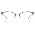 Ariadne - Square Purple Glasses for Women