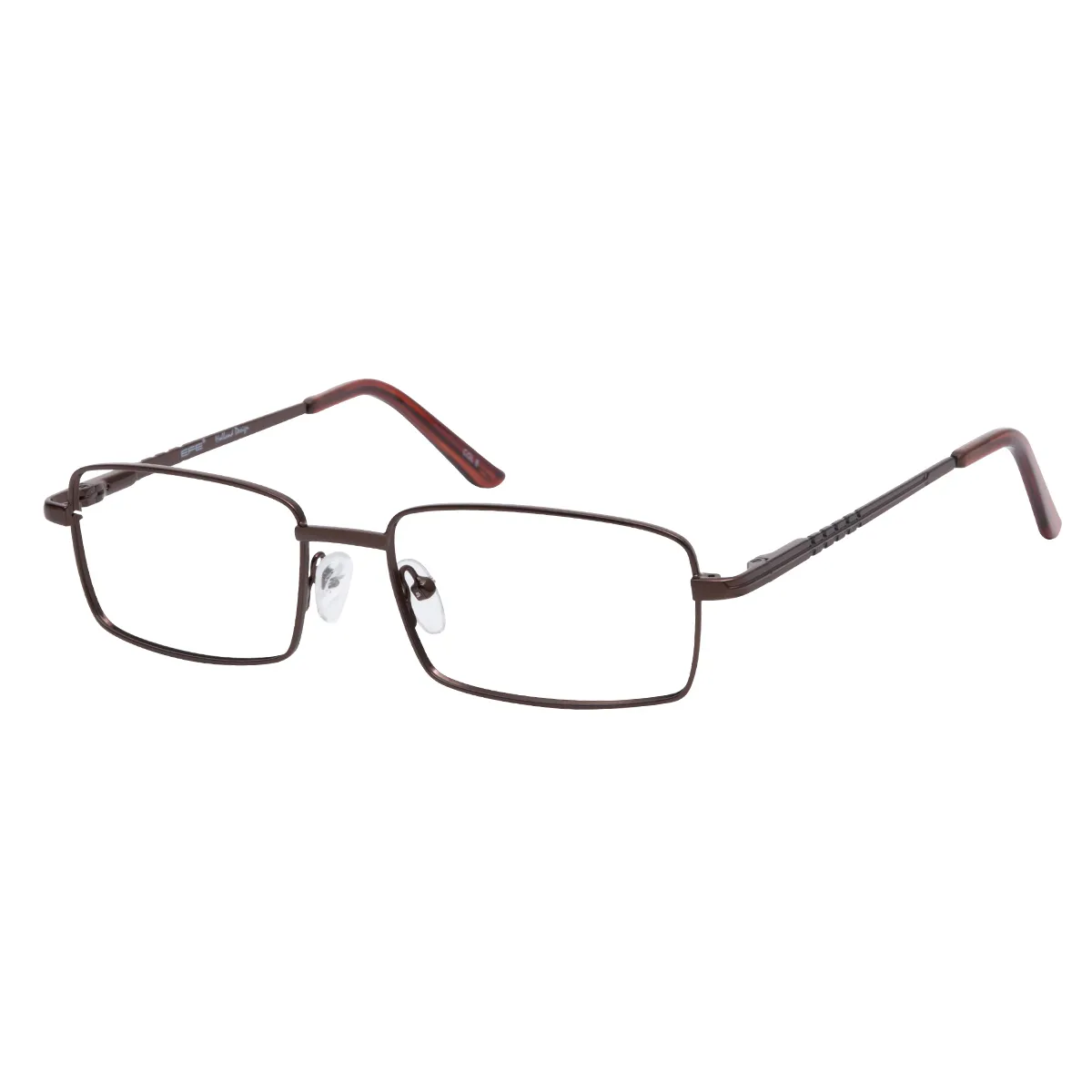 Jay - Rectangle Brown Glasses for Men