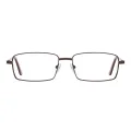 Jay - Rectangle Brown Glasses for Men