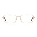 Jay - Rectangle Gold Glasses for Men