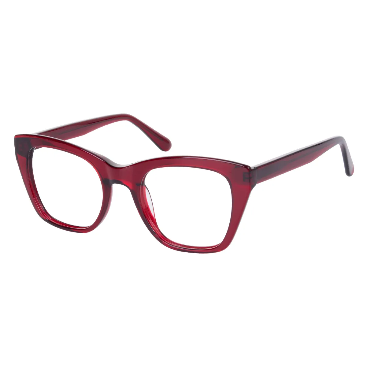 Hadley - Square Red Glasses for Men & Women