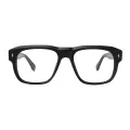 Eden - Square Black Glasses for Men & Women