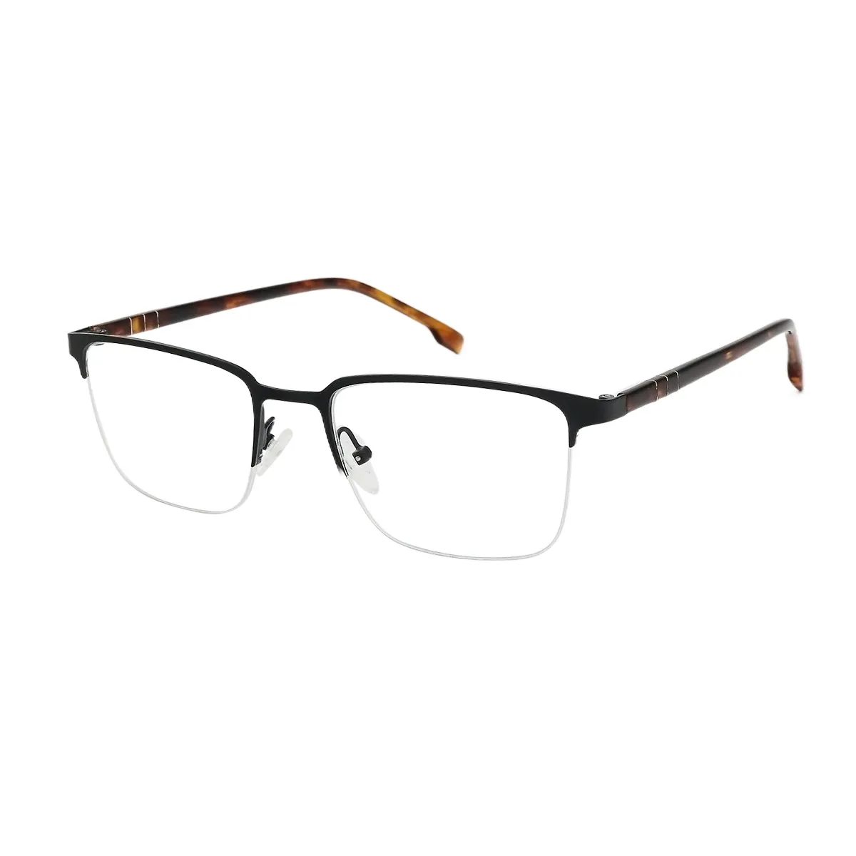 Hedda - Square Black Matte Glasses for Men - EFE